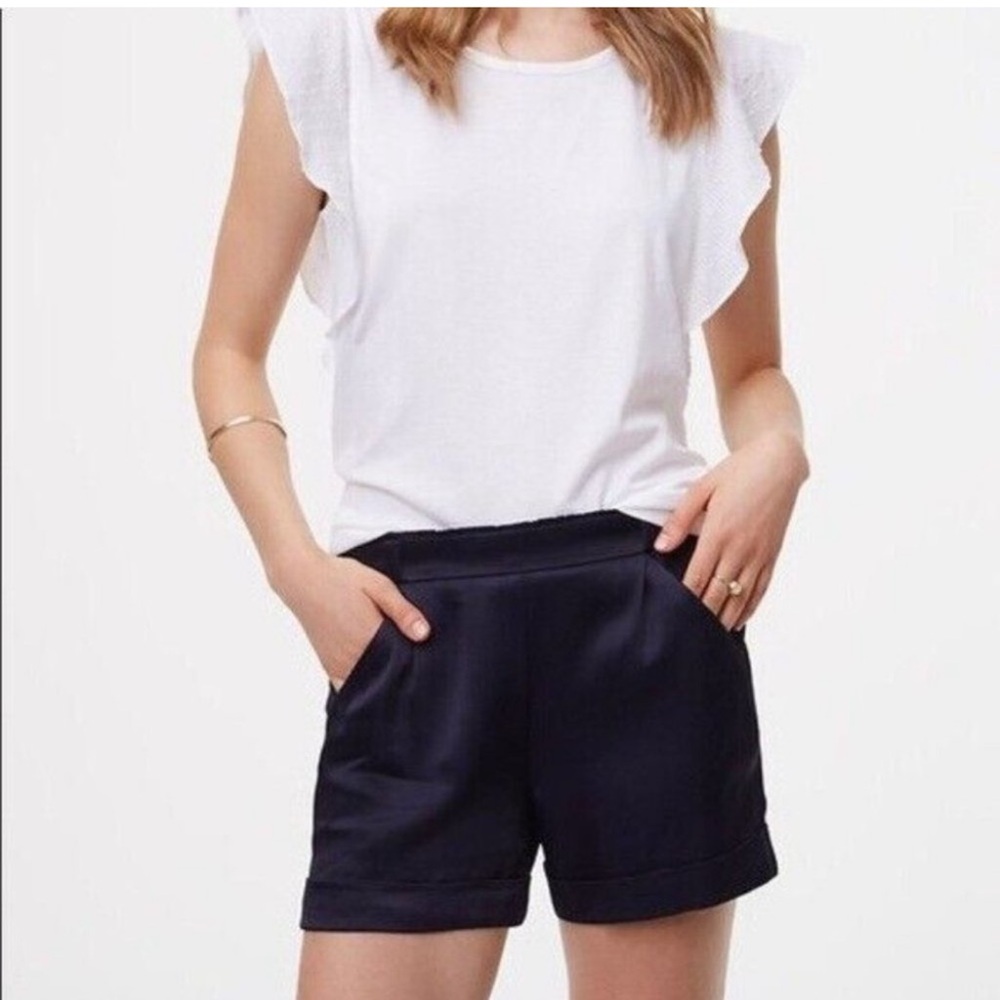 Ann Taylor Loft Satin Silky Pull On Shorts